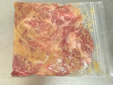 豚こまの味噌漬け冷凍保存